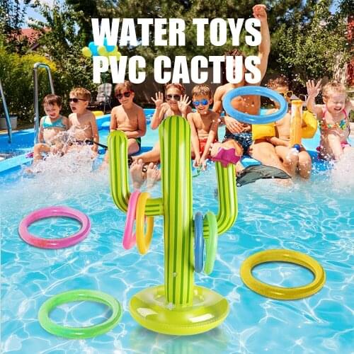Simulation Cactuses with Ball Ring Throwing Game with Underwater Inflatable Toys for Children B2Cshop