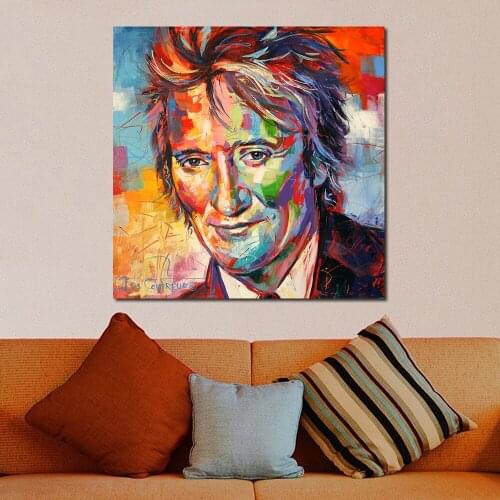 JQHYART Rod Stewart Paintings On Canvas Modern Wall Pictures For Living Room Home Decor No Frame Oil Painting