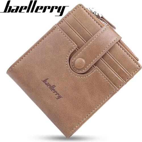 Men Wallets Classic short Style Card Holder mens Purse business Zipper Retro creativity Brand Luxury Wallet mens purse coin zip