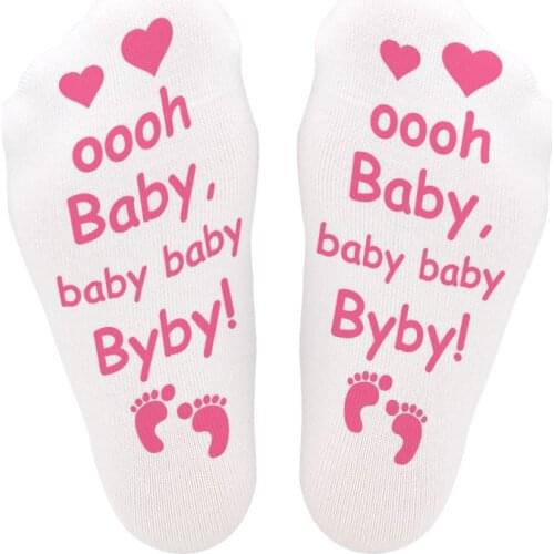 New 3D Printed Funny Baby Baby Back Words Short Socks Cute Maternity Labor Delivery Hospital Ankle Socks for Pregnancy Women
