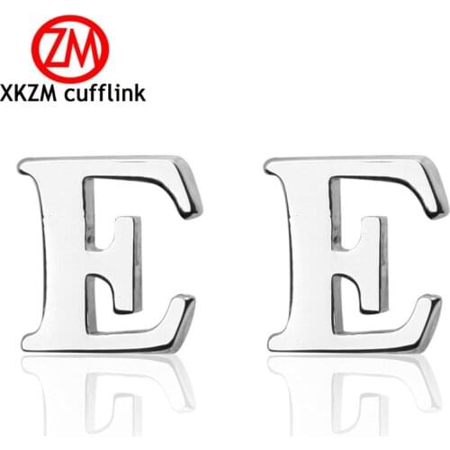 New Style Letter E Cufflinks for Mens Wedding Cufflinks Simple Shirt Cufflinks Male French high Cuff Links Suits Accessories
