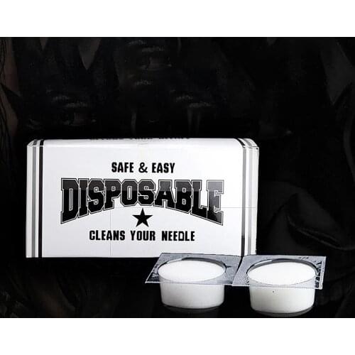 Portable Professional Disposable Tattoo Dip Cup for Needle Clean Disposable Sterilized Tattoo Needle Dip Foam Cleaning Cup