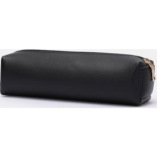 Simple creative trend pencil case stationery bag personality male and female students PU leather large capacity pencil case