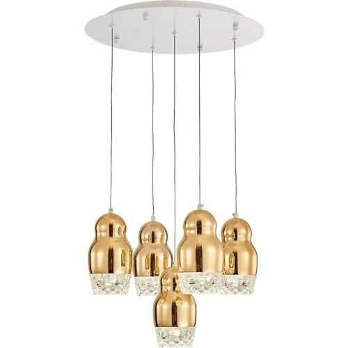 LED Fedora12 Modern Simple Creative Gold Single Ball Pendant Lamp Light cafe bar chandelier