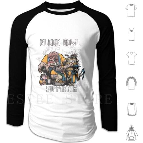 Blood Bowl Hoodie Long Sleeve Bloodbowl Blood Bowl Fantasy Basketball