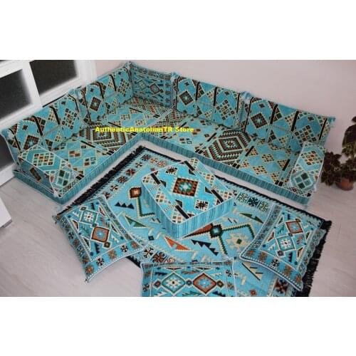 Outdoor Floor Seating, Arab Seat Oriental Patterns, Ottoman Table, Hookah Sofa, Carpet, Sofa, oriental pattern, Ottoman table