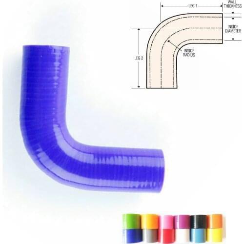 ID:6.5mm(1/4") 90 Degree Silicone Hose Wall Pipe Coupler Turbo