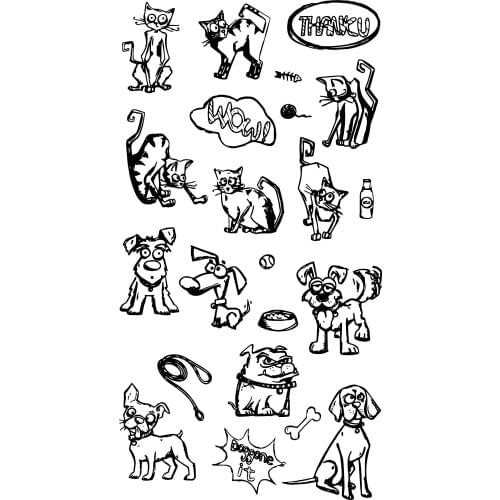 Animal Transparent Silicone Clear Rubber Stamp Sheet Cling Scrapbooking DIY Cute Pattern Photo Album Paper Card Decor