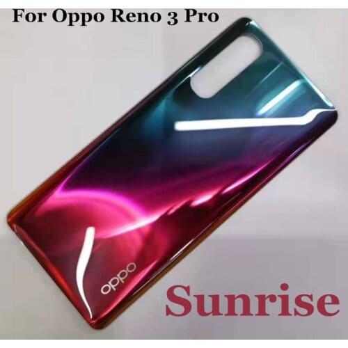 10ps 100% NEW Glass 6.5 inch For Oppo Reno 3 Reno3 Pro Back Battery Cover Door Housing case Rear Glass lens parts Replacement