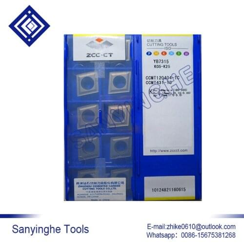 Free shipping high quality 10pcs/lots YB7315 CCMT120404-TC cnc carbide turning inserts