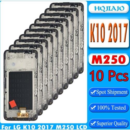 10 Piece/lot LCD With Frame For LG K10 2017 M250 M250N M250E LCD Display Touch Screen Digitizer Assembly For LG K10 M250DS LCD