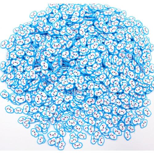 100g/lot Colorful Smiling Cloud Slices Polymer Clay Lovely Cloud Soft Pottery for Toy Decoration DIY Crafts Filler Accessories