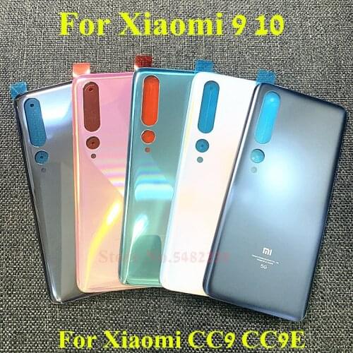 100% Original battery cover For Xiaomi 9 10 CC9 CC9E Mi9 Mi10 MiCC9 MiCC9E Back Housing door Cover Rear Mobile phone Case