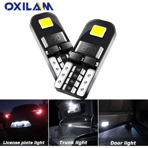 2x W5W LED Bulbs T10 LED Car Interior Bulb Reading Lamp Canbus No Error 12V 6000k Auto Trunk Dome light For Lada Vesta Granta