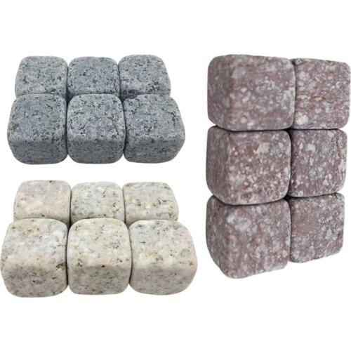 6Pcs Natural Whiskey Stones Rock Ice Stone Sipping Whisky Alcohol Cooler Wedding Favor Gifts Christmas Bar Accessories