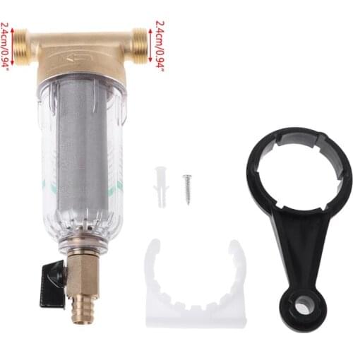 6 Points Front Purifier Copper Lead Water Filter Home Dust Stainless Mesh Faucet 4XFB