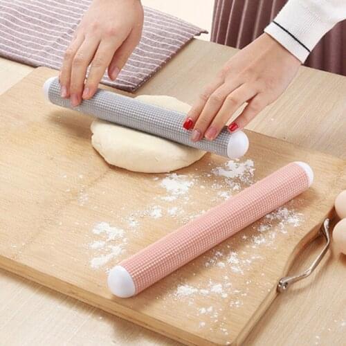 ABS Material three-color Noodle Roll Roller Kneading Stick Large Family Baking non-stick Noodle Roll Rolling Pin Kitchen Gadget