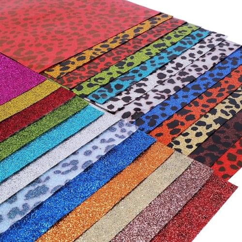 David accessories 20*33cm Glitter Double Side Faux Synthetic Leather, DIY Garment HairBow Bag Shoes Decoration Crafts,1Yc5081