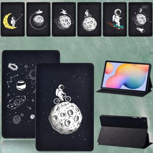 Case for Samsung Galaxy Tab S6 Lite P610 P615 10.4" 2020 Astronaut Black Series PU Leather Tablet Cover Case + Pen