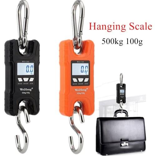 500kg/100g Hanging Scale Digital Electronic Weighting Suitcase Scale Hook Scales Kitchen Weighing Balance Fishing Steelyard 30
