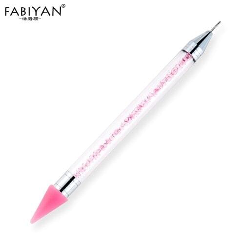 Double-head Nail Art Dotting Pen Picker Wax Pencil Crystal Beads Handle Rhinestone Studs Self-Adhesive Gel UV Kit Manicure Tools