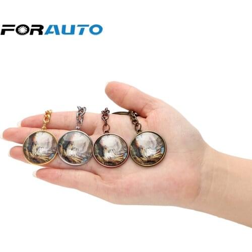 FORAUTO Auto Key Ring Key Chain Car Styling Alloy Key Fob Auto Creative Jesus Christ Pendant Decoration Car Accessories