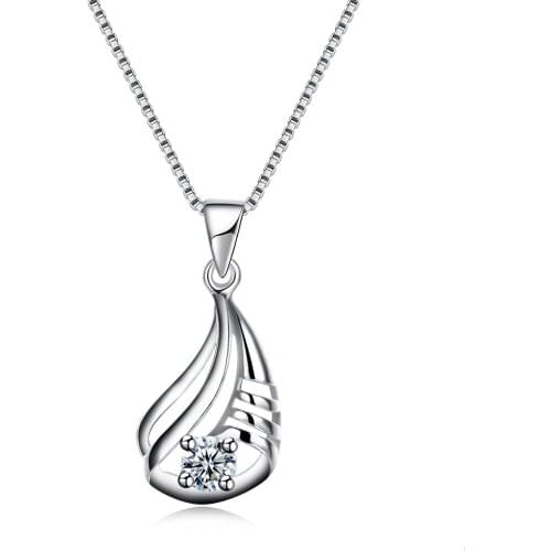 SILVERHOO Choker Necklaces For Women 925 Sterling Silver Irregular Hollow Clear Cubic Zirconia Necklace Gifts Hot Fine Jewelry