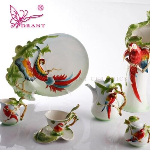 Delante enamel enamel ceramics high-grade European-style coffee cup tea set gift box business gift