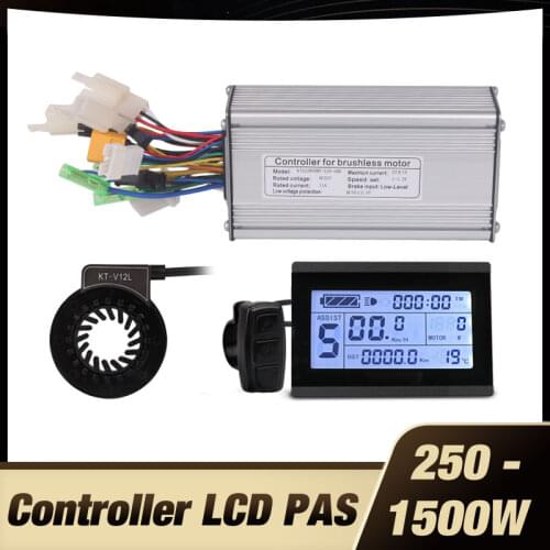 KT Controller 48V Motor Controller 52V Ebike Controller 36V 1500W 1000W 500W 350W 250W Dual Mode Sinewave LCD Display PAS Bafang