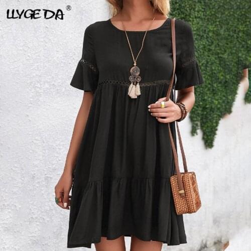 Черные летние платья LLYGE China At AliExpress