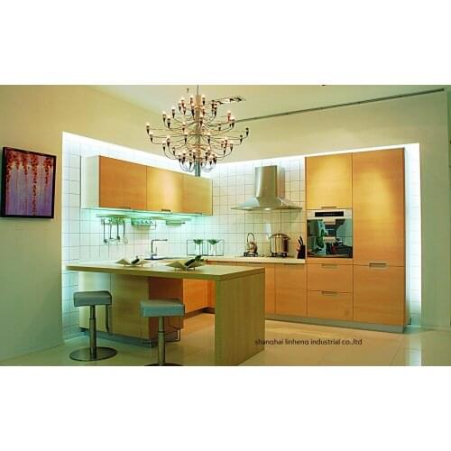 Melamine/mfc kitchen cabinets(LH-ME049)