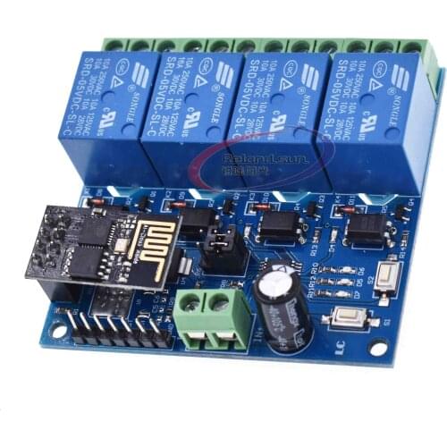 DC 12V ESP8266 ESP-01 4 Channel WiFi Relay Module 4-Channel Relay Module For IOT Smart Home Phone APP Controller