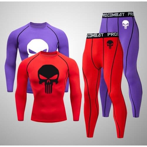 Mens Running Rraining Sportswear Set New 3D Printing Basketball Football Tennis Fitness Tights Shirt Compression Track Suit