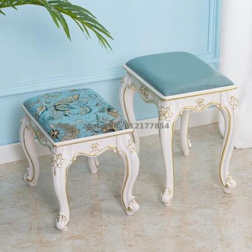 European style low stool coffee table stool household small stool simple sofa stool shoe changing stool bedroom makeup stool cha