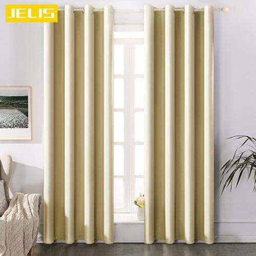 Solid Color Linen Blackout Curtain for Bedroom Living Room Luxury Insulating Window Curtain Drapes Blinds Home Decor Custom Made