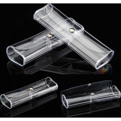 Portable Transparent Glasses Storage Boxes Ultralight Plastic Glasses Cases for Women Men Unisex Clear Slim Glasses Cases