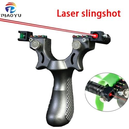 Big Power Infrared Aiming Slingshot with Flat Rubber Band Slingshots Professional Fast Bow Outdoor Special for Hunting