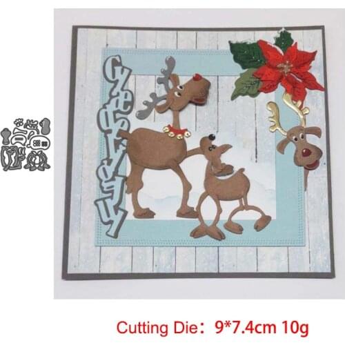 Christmas deer Stencil Metal Cutting Dies Cut Practice Hands-on DIY Scrapbooking Album Craft dies