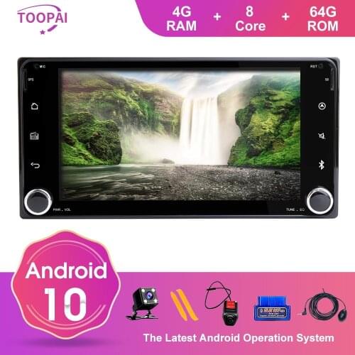TOOPAI Android 10 For Toyota Universal RAV4 COROLLA CAMRY Auto Radio Stereo GPS Navigation Car Multimedia Player SWC