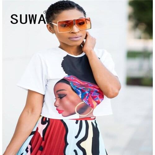 Printed Womens T-Shirt Harajuku Summer Female Top Tee For Lady Girl Funny Round Neck T-shirts Hipster Tumblr