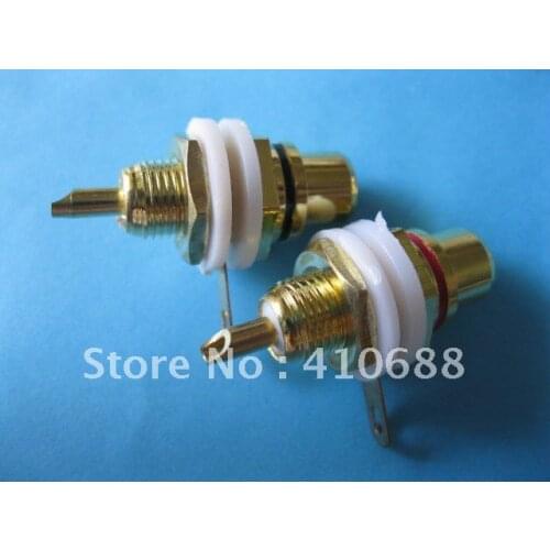 Gold RCA Jack Panel Mount Chassis Socket Red and Black 220 pcs