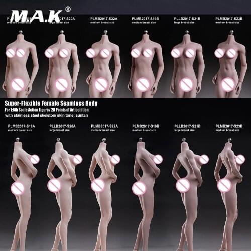 1/6 Scale Female Body Super-Flexible Seamless Body With Skeleton Seamless Collection Model S18A S19B S20A S21B S22A S23B