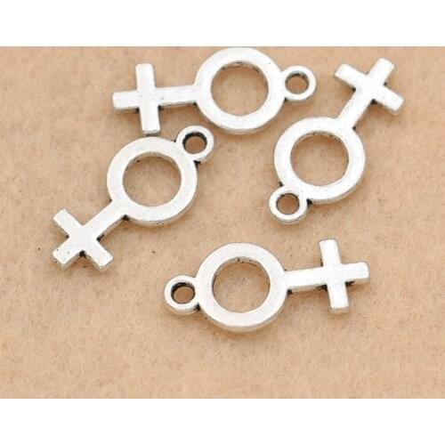 10pcs 18x8mm Tibetan Silver plated Girl Symbol Charms Pendants Fit Diy Making Women Earring Handmade Jewelry Craft Accessories