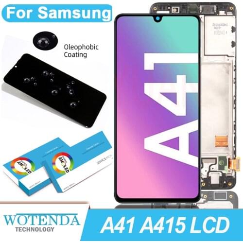 100% Original 6.1" AMOLED Display for Samsung Galaxy A41 SM-A415F A415 Full LCD Touch Screen Digitizer Assembly Repair Parts