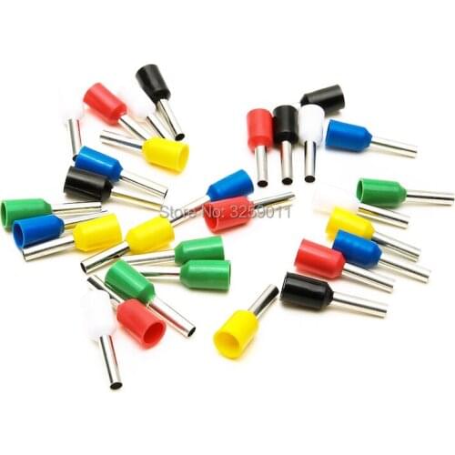1000PCS EV1512 1.5mm Electrical Crimp Terminal Block Tubular Wire Connector Cable Cord End Bootlace Ferrule tubular E1512 AWG16