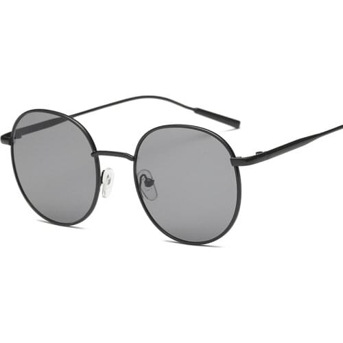 2018 Retro Round Sunglasses Women Brand Designer Sun Glasses For Women Alloy Mirror Sunglasses female Oculus de sol pink