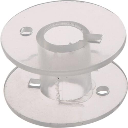 25 Clear Plastic Sewing Machine Bobbins Fits Singer Brother Janome Toyota