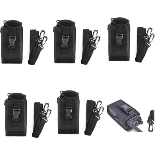 Lot 5PCS 3in1 Nylon Carry Case Holster Pouch Bag for Motorola GP328 GP338 GP88 GP340 GP368 P8220 Two Way Radio Walkie Talkie