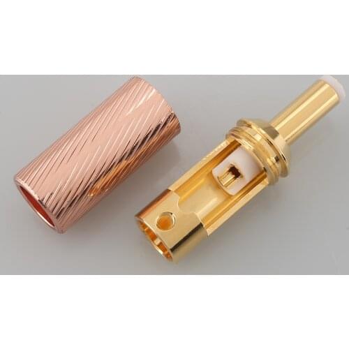 Audiocrast DC25G HI End 2.5MM DC Power Plug Gold Plated Male Jack Connector for Welding Linear Power Ou