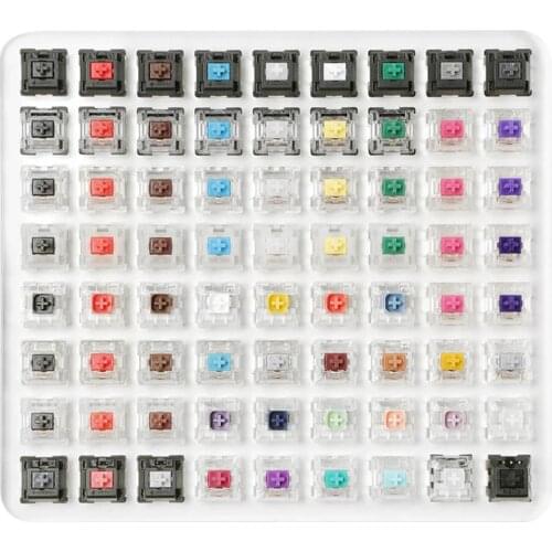 Large Switch Tester Switch Testing Tool With 72 Switches Acrylic Base For Mechanical Keyboard Gateron Cherry Switch - English